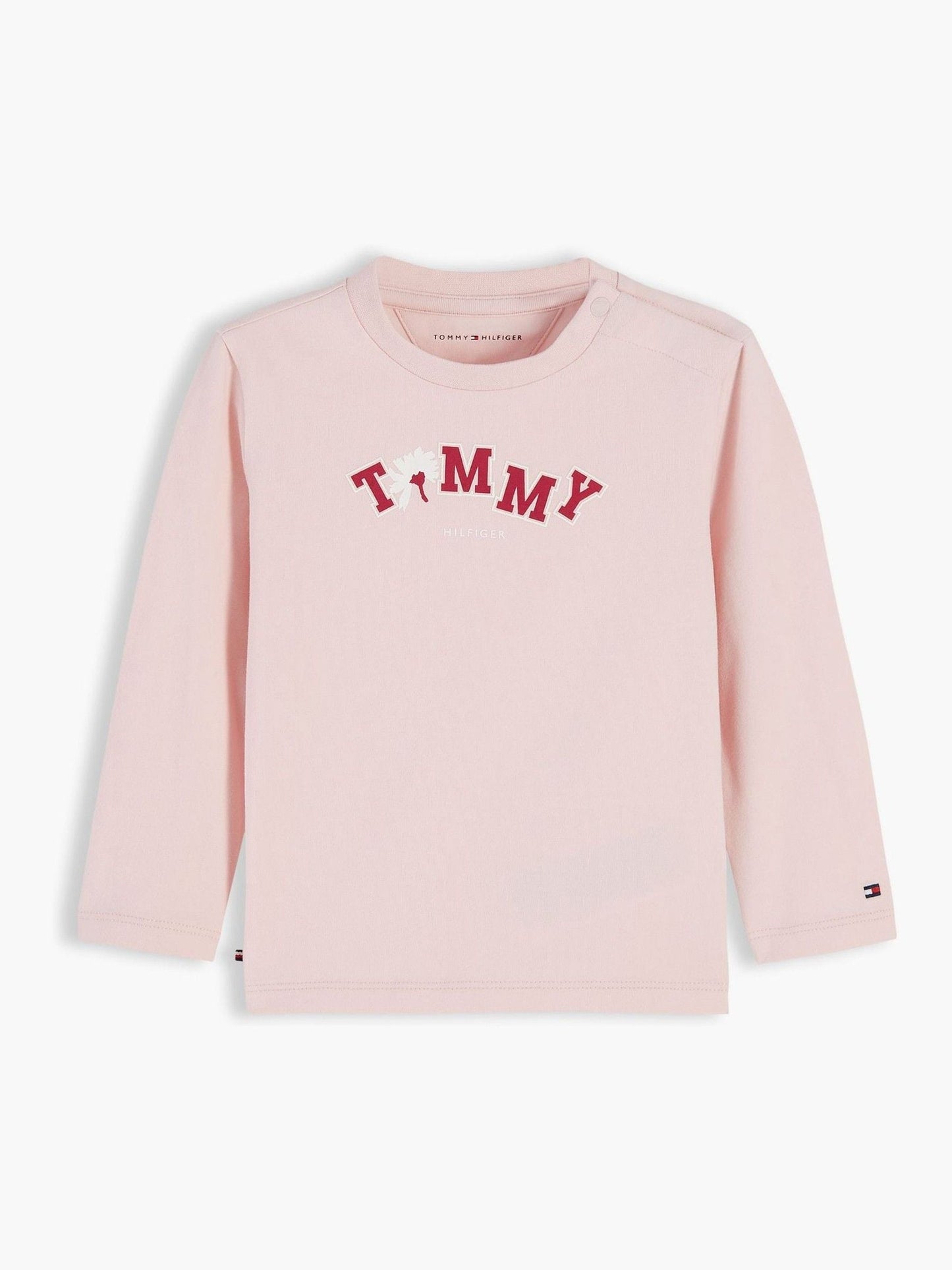 Dsiney Kidz - Tommy Hilfiger Pink Logo Long Sleeve T-Shirt image 1