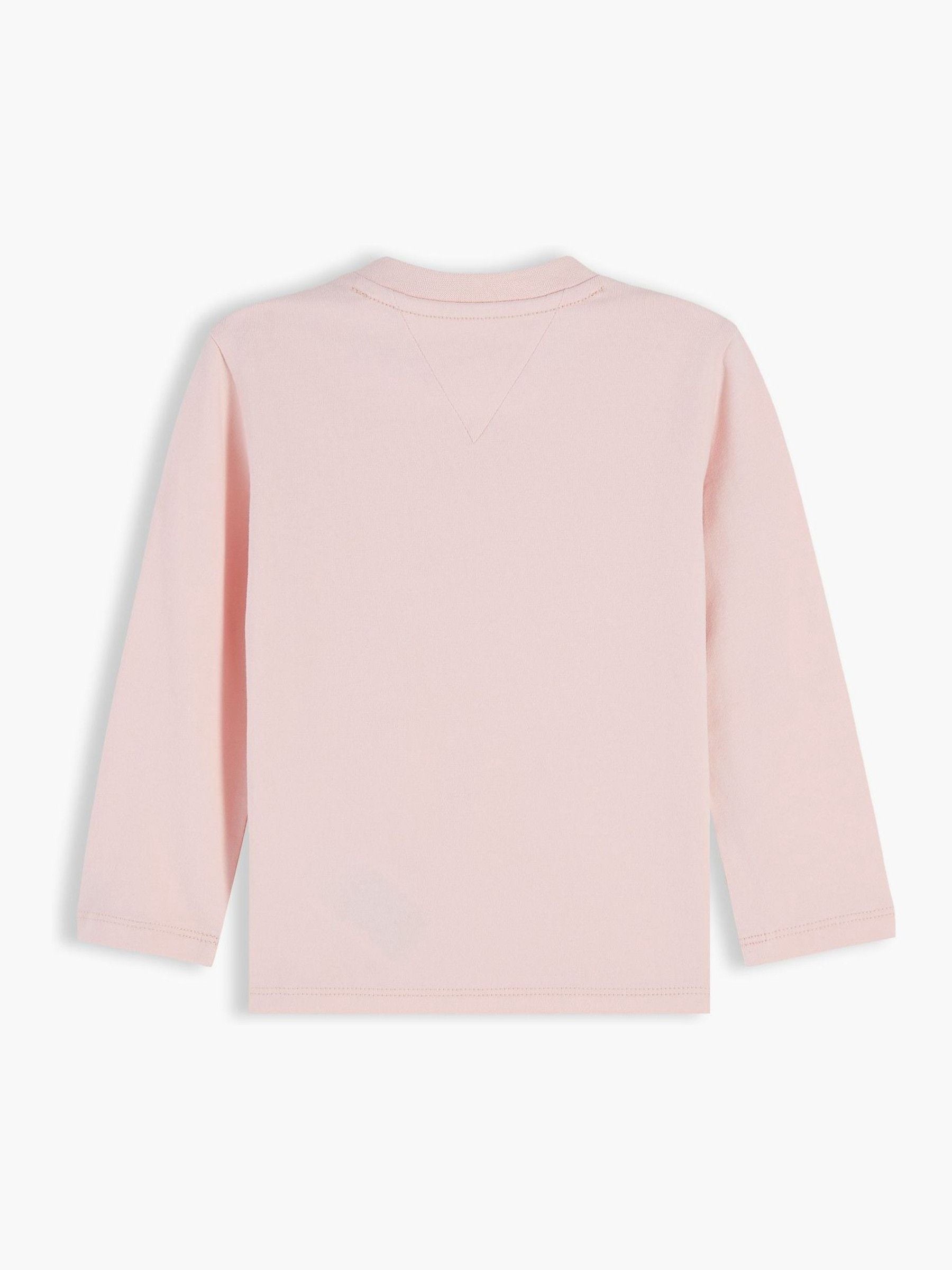 Dsiney Kidz - Tommy Hilfiger Pink Logo Long Sleeve T-Shirt image 2