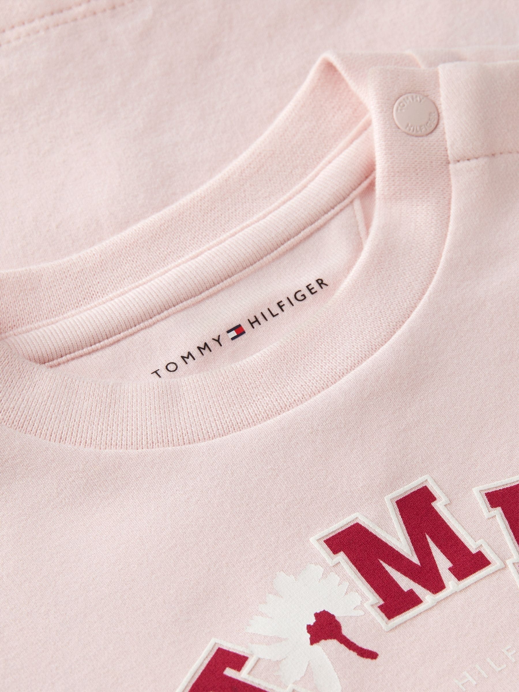 Dsiney Kidz - Tommy Hilfiger Pink Logo Long Sleeve T-Shirt image 3