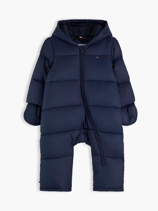 Dsiney Kidz - Tommy Hilfiger Blue Zip-Thru Snowsuit With Mittens And Booties image 1