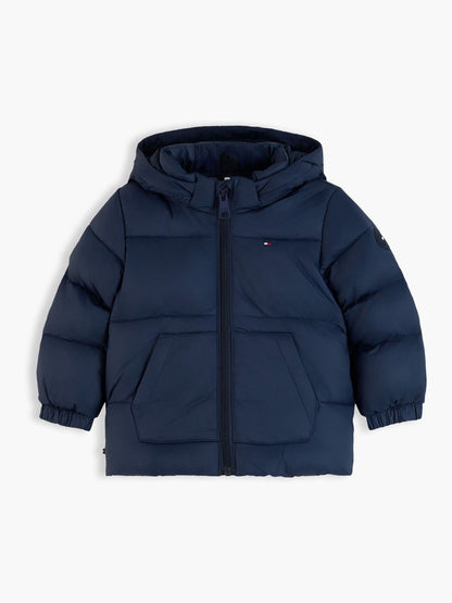 Dsiney Kidz - Tommy Hilfiger Blue Flag Embroidery Zip-Thru Hooded Puffer Jacket image 1