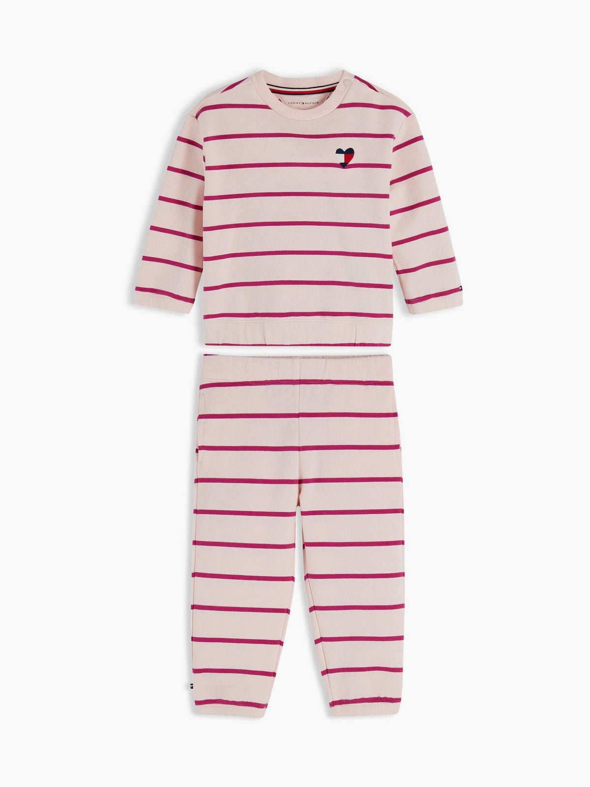 Dsiney Kidz - Tommy Hilfiger Pink Heart Flag Sweatshirt And Joggers Set image 1