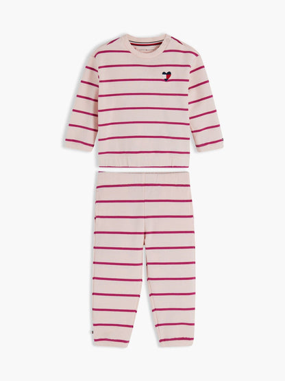 Dsiney Kidz - Tommy Hilfiger Pink Heart Flag Sweatshirt And Joggers Set image 1