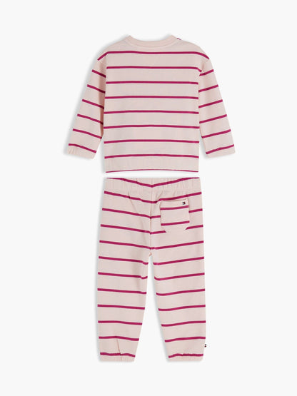 Dsiney Kidz - Tommy Hilfiger Pink Heart Flag Sweatshirt And Joggers Set image 2
