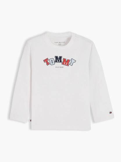 Dsiney Kidz - Tommy Hilfiger White Logo Long Sleeve T-Shirt image 1