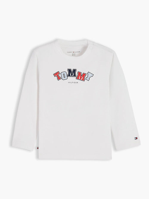 Dsiney Kidz - Tommy Hilfiger White Logo Long Sleeve T-Shirt image 1