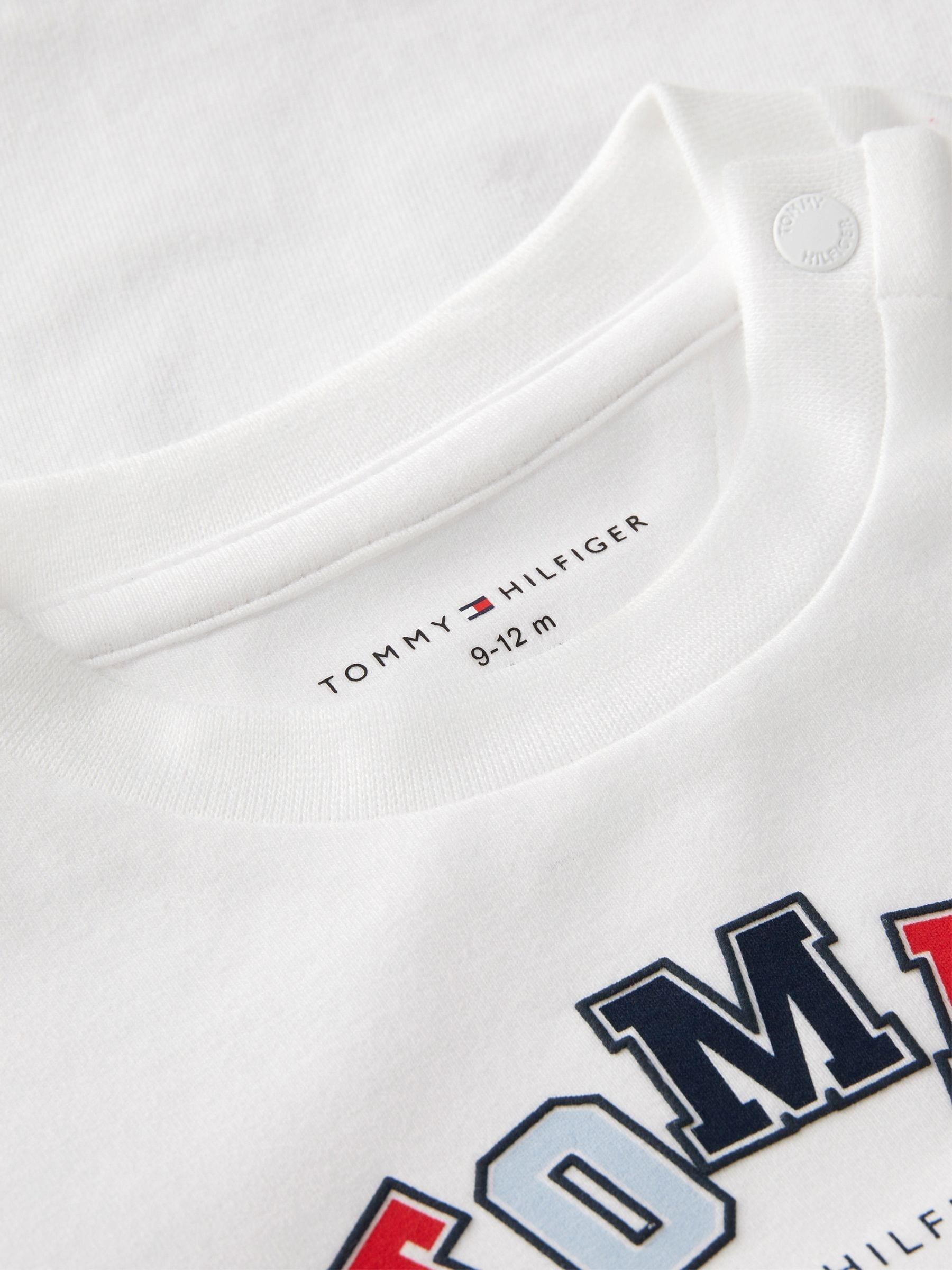 Dsiney Kidz - Tommy Hilfiger White Logo Long Sleeve T-Shirt image 3
