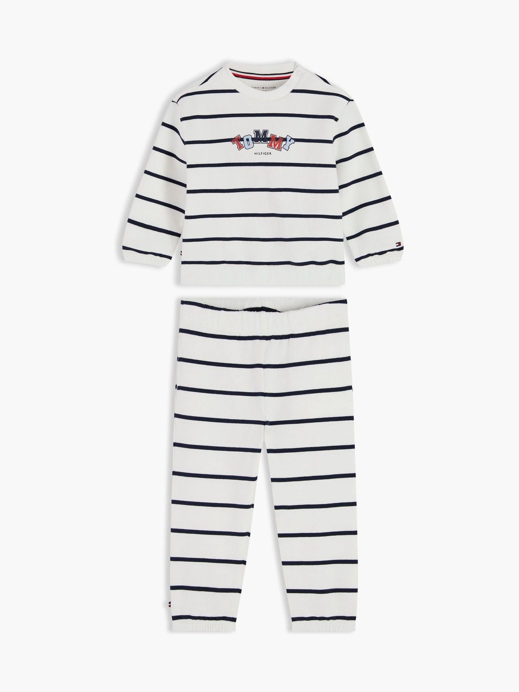 Dsiney Kidz - Tommy Hilfiger White Heart Flag Sweatshirt And Joggers Set image 1