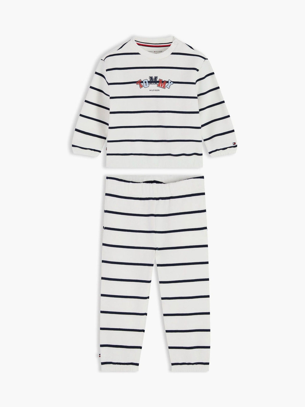 Dsiney Kidz - Tommy Hilfiger White Heart Flag Sweatshirt And Joggers Set image 1
