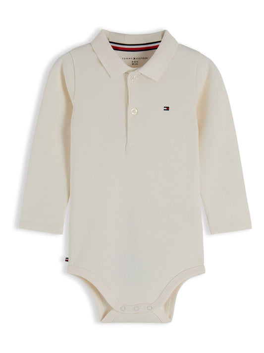 Dsiney Kidz - Tommy Hilfiger White Polo Collar Long Sleeve Bodysuit image 1