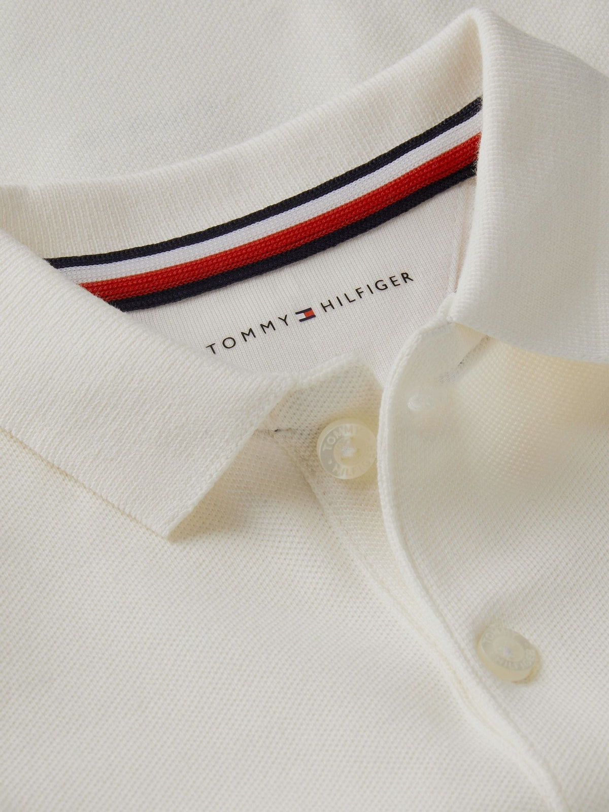 Dsiney Kidz - Tommy Hilfiger White Polo Collar Long Sleeve Bodysuit image 3