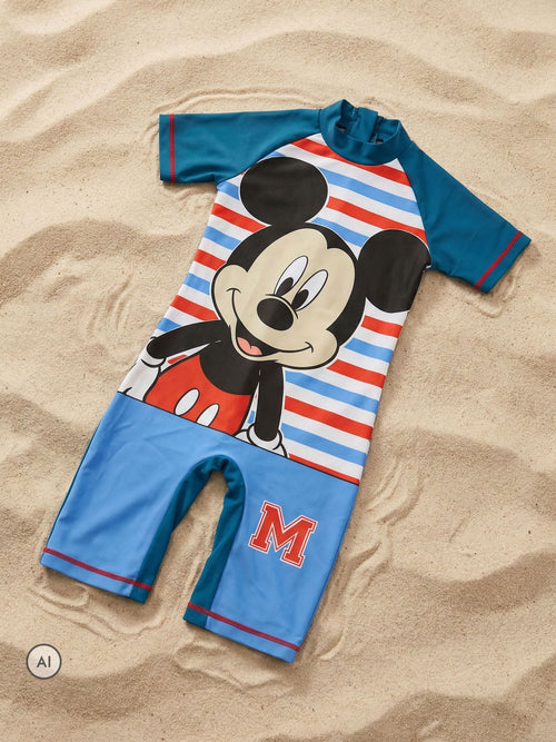 Dsiney Kidz - Vanilla Underground Blue Disney Mickey Mouse Licensing Boys Short Sleeve Swimsuit image 1