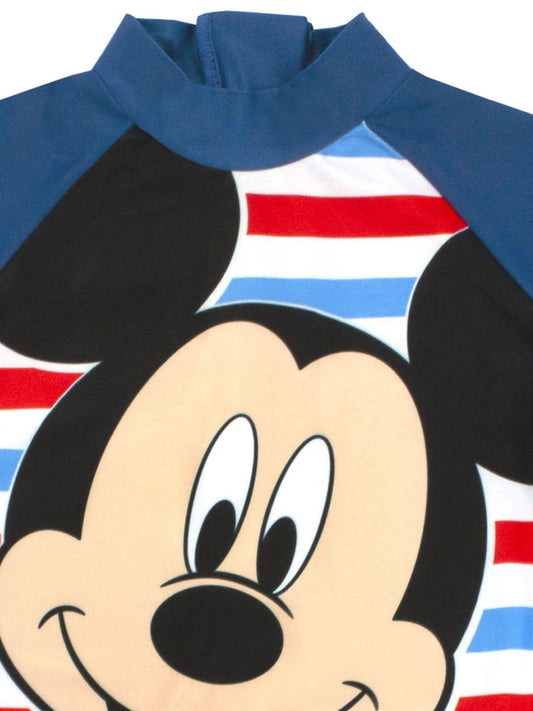 Vanilla Underground Blue Disney Mickey Mouse Licensing Boys Short Sleeve Swimsuit image 2