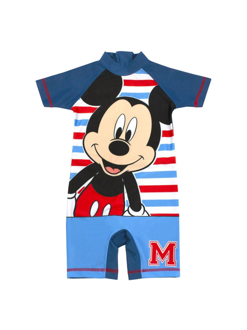 Vanilla Underground Blue Disney Mickey Mouse Licensing Boys Short Sleeve Swimsuit image 1