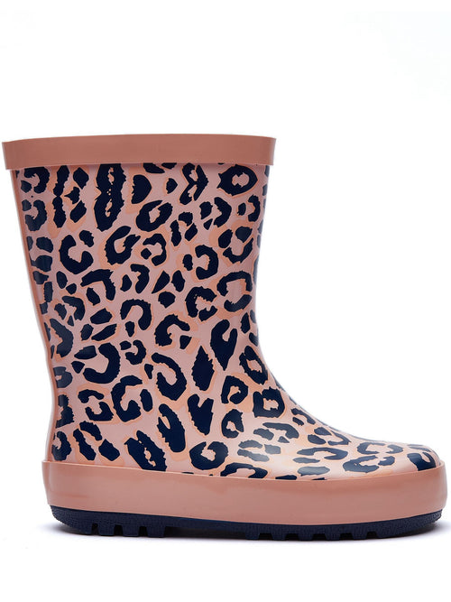 Harry Bear Purple Leopard Print Printed Wellies image 1