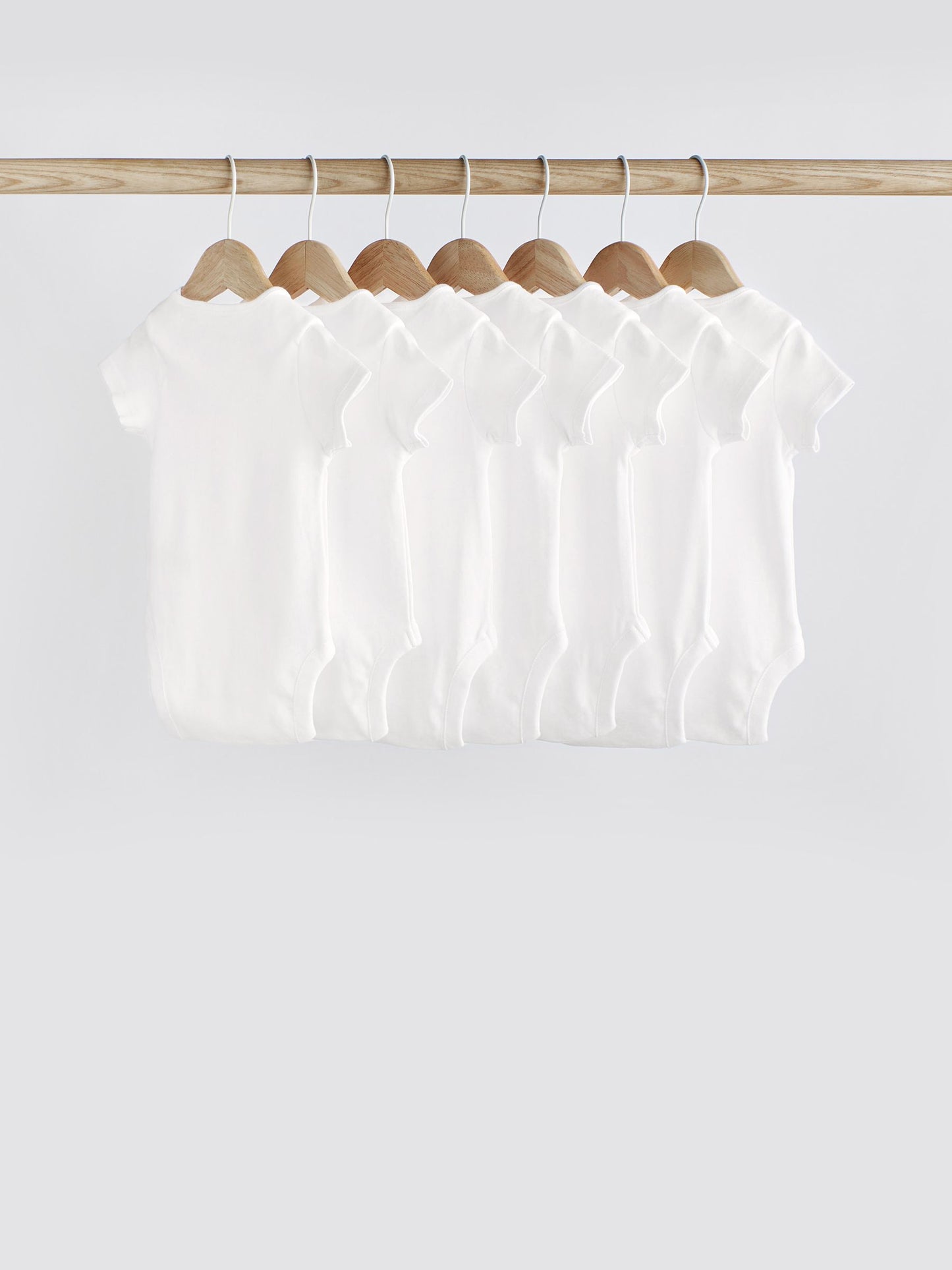 White Essential 7 Pack Short Sleeve Bodysuits image 2