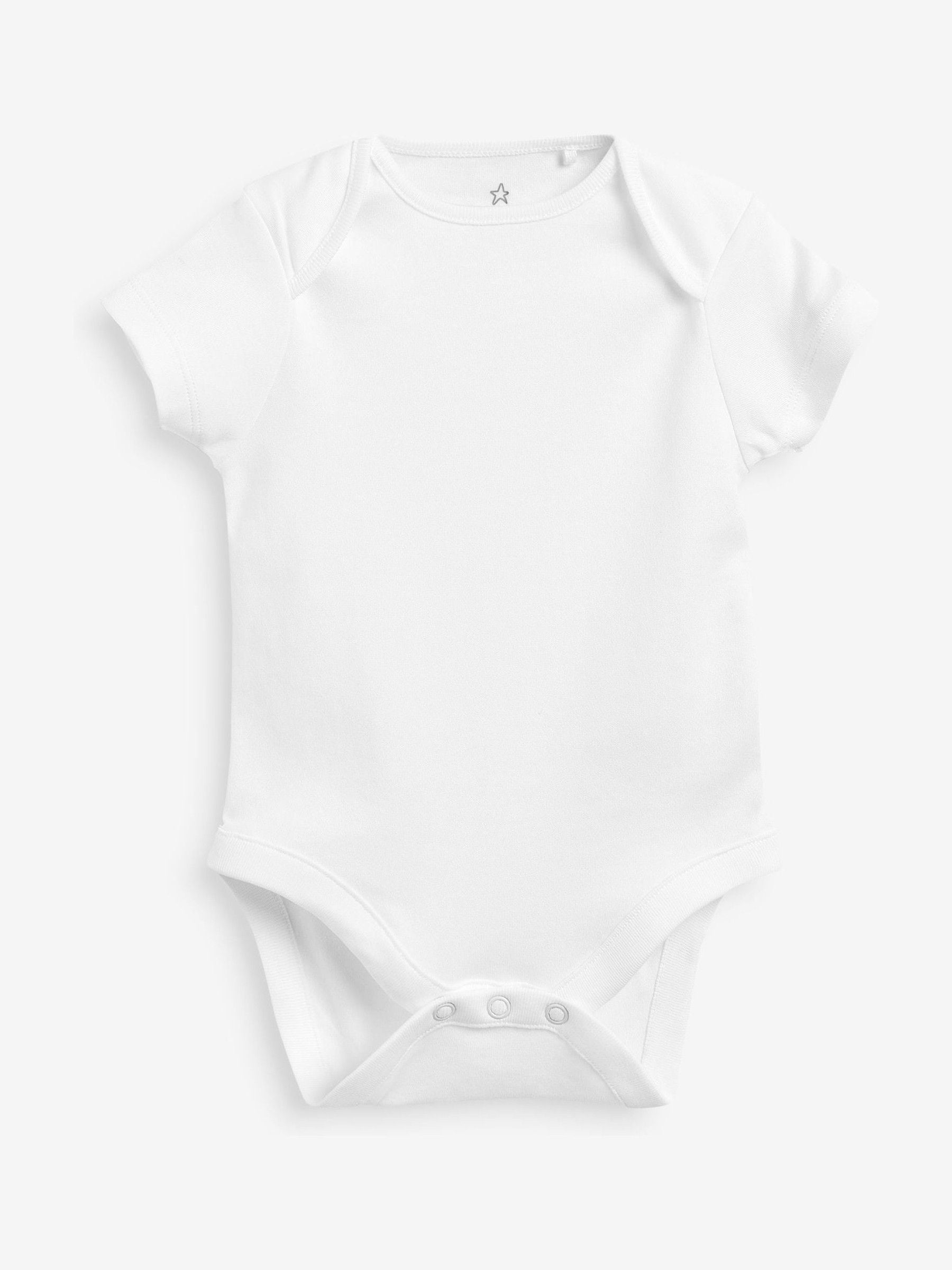 White Essential 7 Pack Short Sleeve Bodysuits image 4