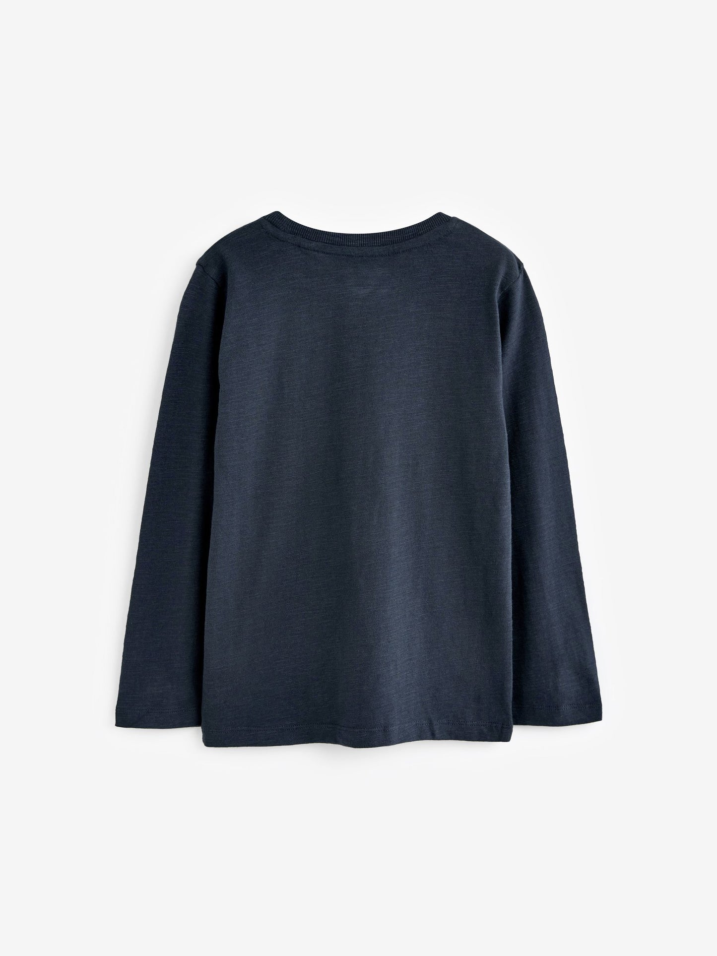 Navy Long Sleeve Plain T-Shirt (3mths-7yrs) image 2