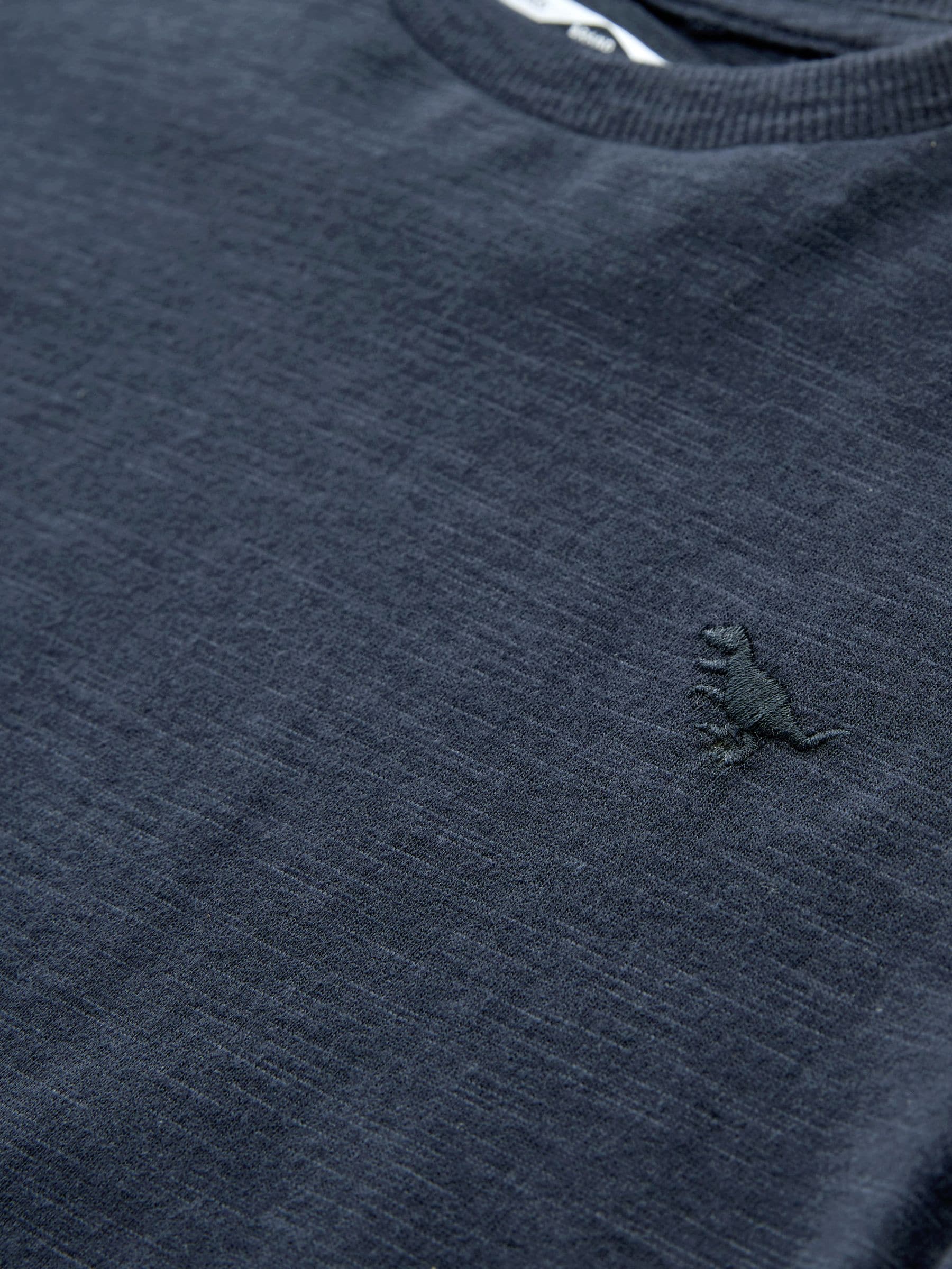Navy Long Sleeve Plain T-Shirt (3mths-7yrs) image 3