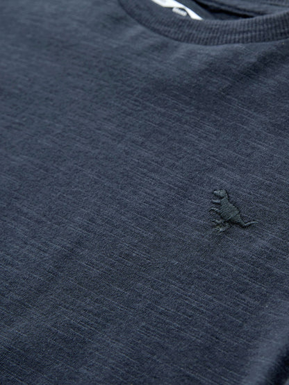 Navy Long Sleeve Plain T-Shirt (3mths-7yrs) image 3