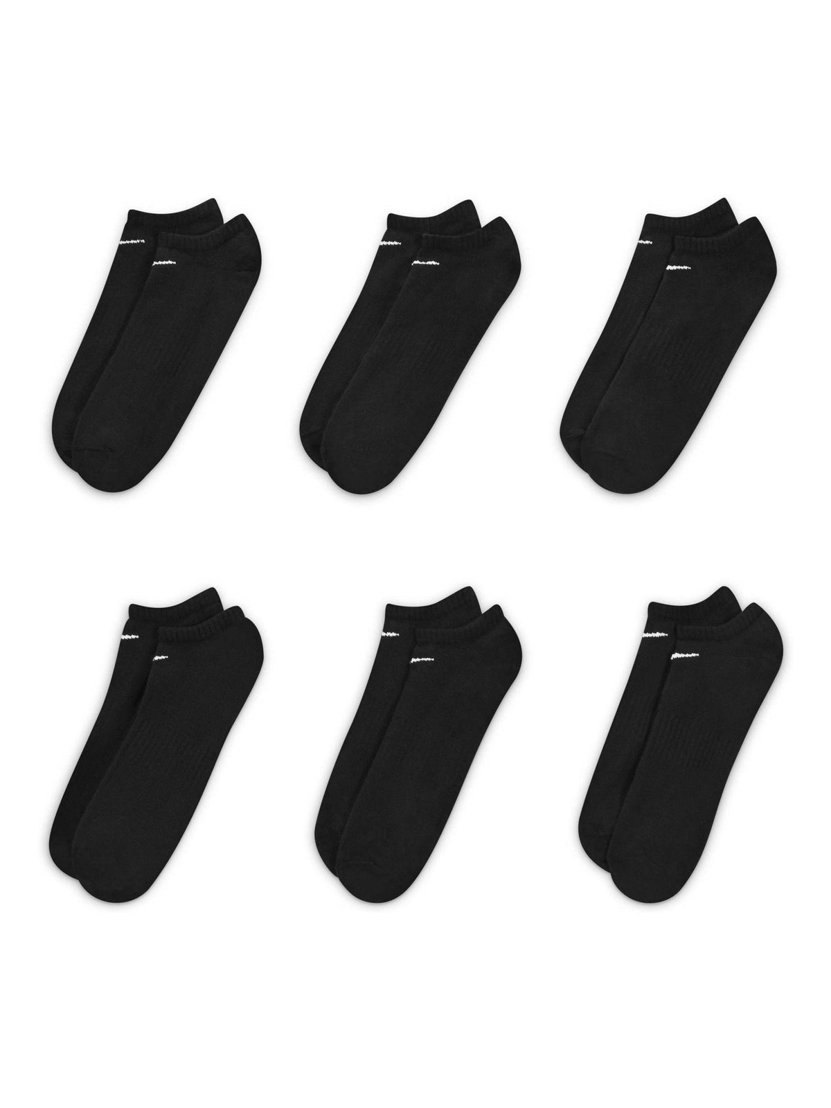 Nike Black Everyday Lightweight Training No Show Socks 6 Pack - image 2