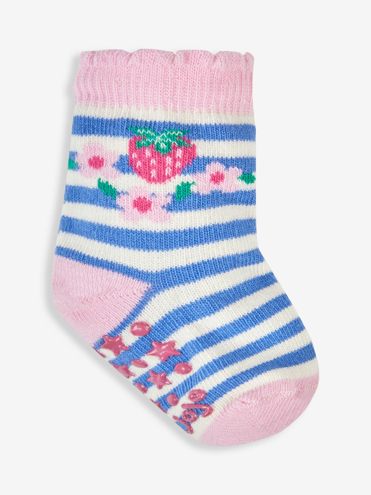 JoJo Maman Bébé Pink 3-Pack Fruit Socks image 3