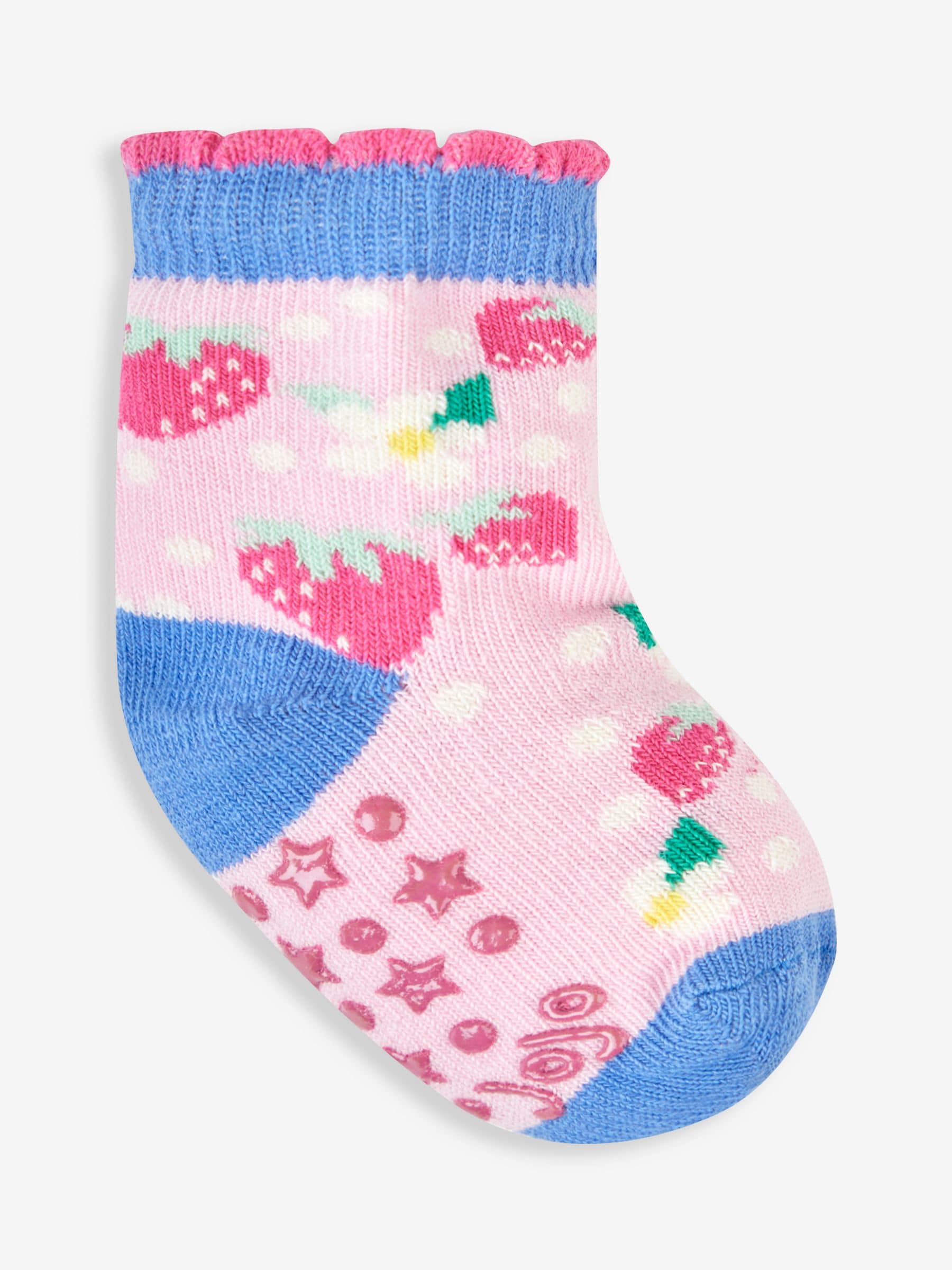 JoJo Maman Bébé Pink 3-Pack Fruit Socks image 4