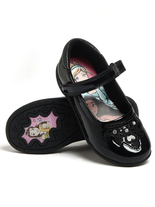 Character Black Disney Princess School Shoes image 1