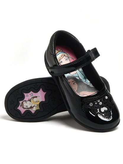 Character Black Disney Princess School Shoes image 1