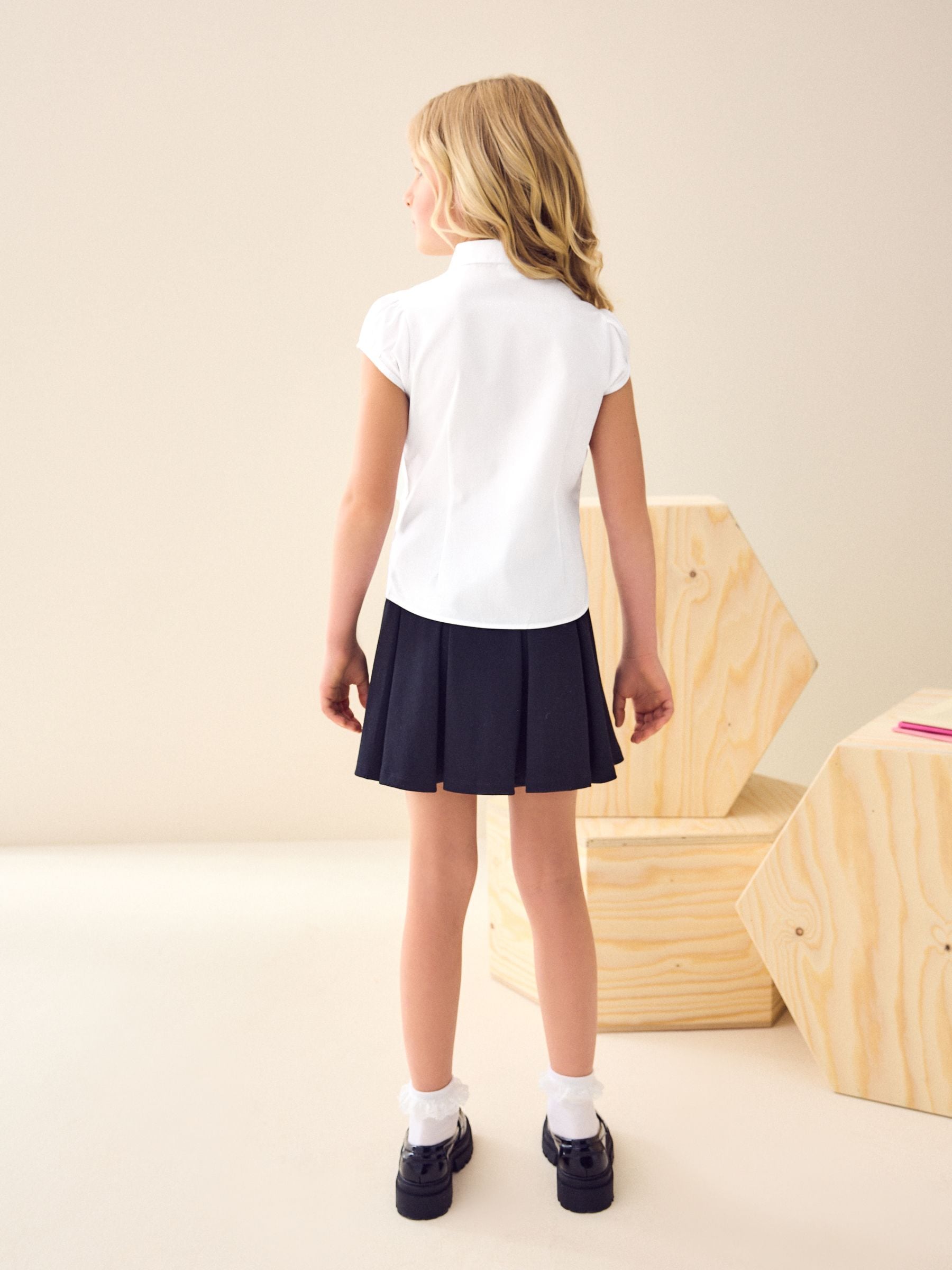 Dsiney Kidz - White Girls Puff Sleeve School Blouse (3-16yrs) image 6