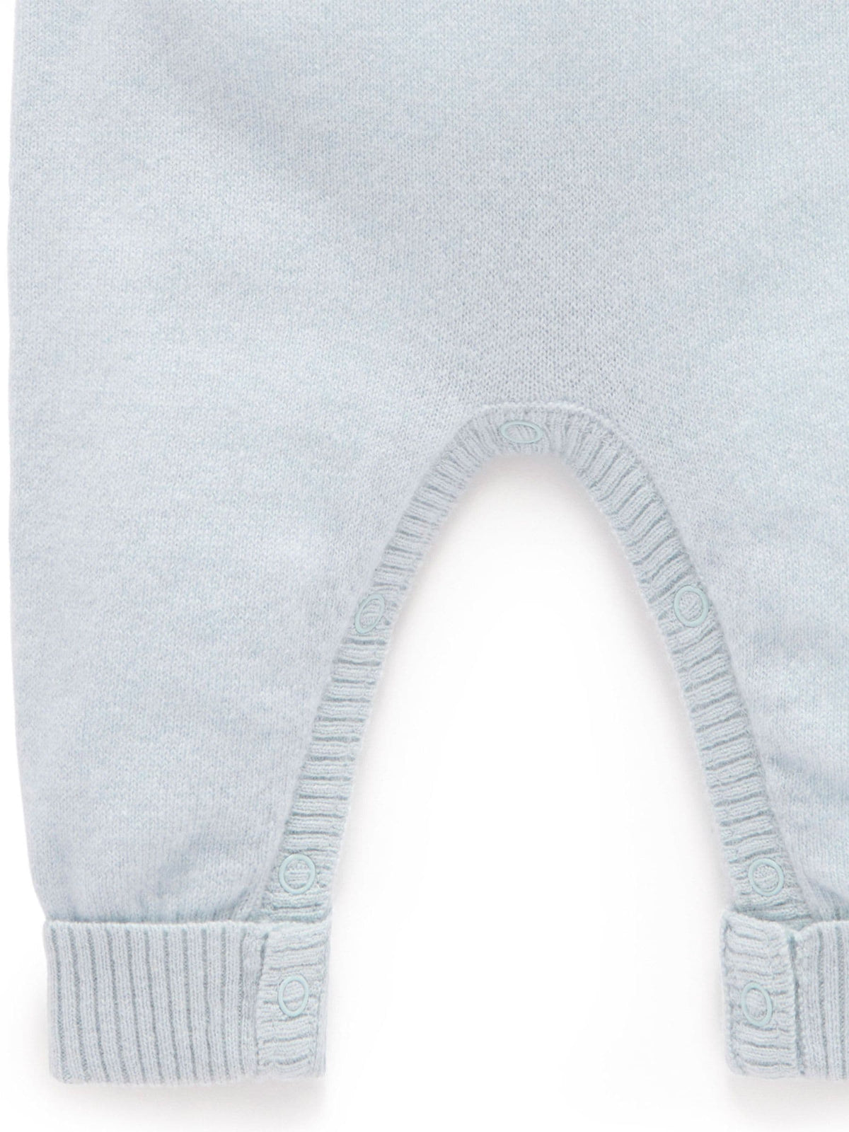 Purebaby Blue Cashmere Cable Stitch Footless Sleepsuit - image 4