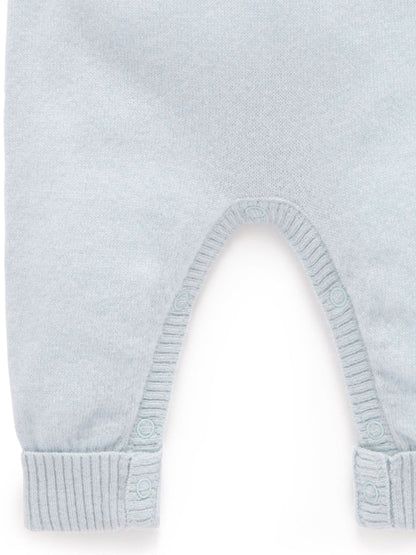 Purebaby Blue Cashmere Cable Stitch Footless Sleepsuit - image 4