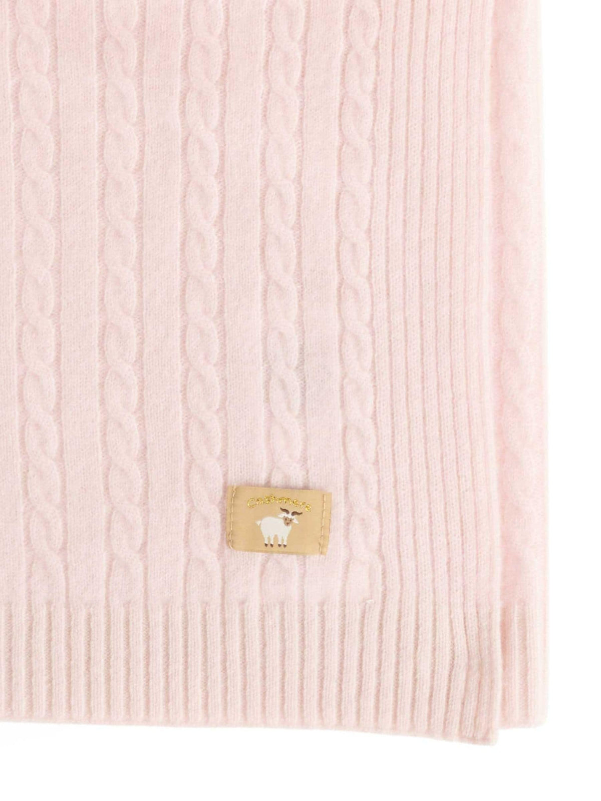 Purebaby Pink Cashmere Cable Stitch Blanket 100x100cm - image 3