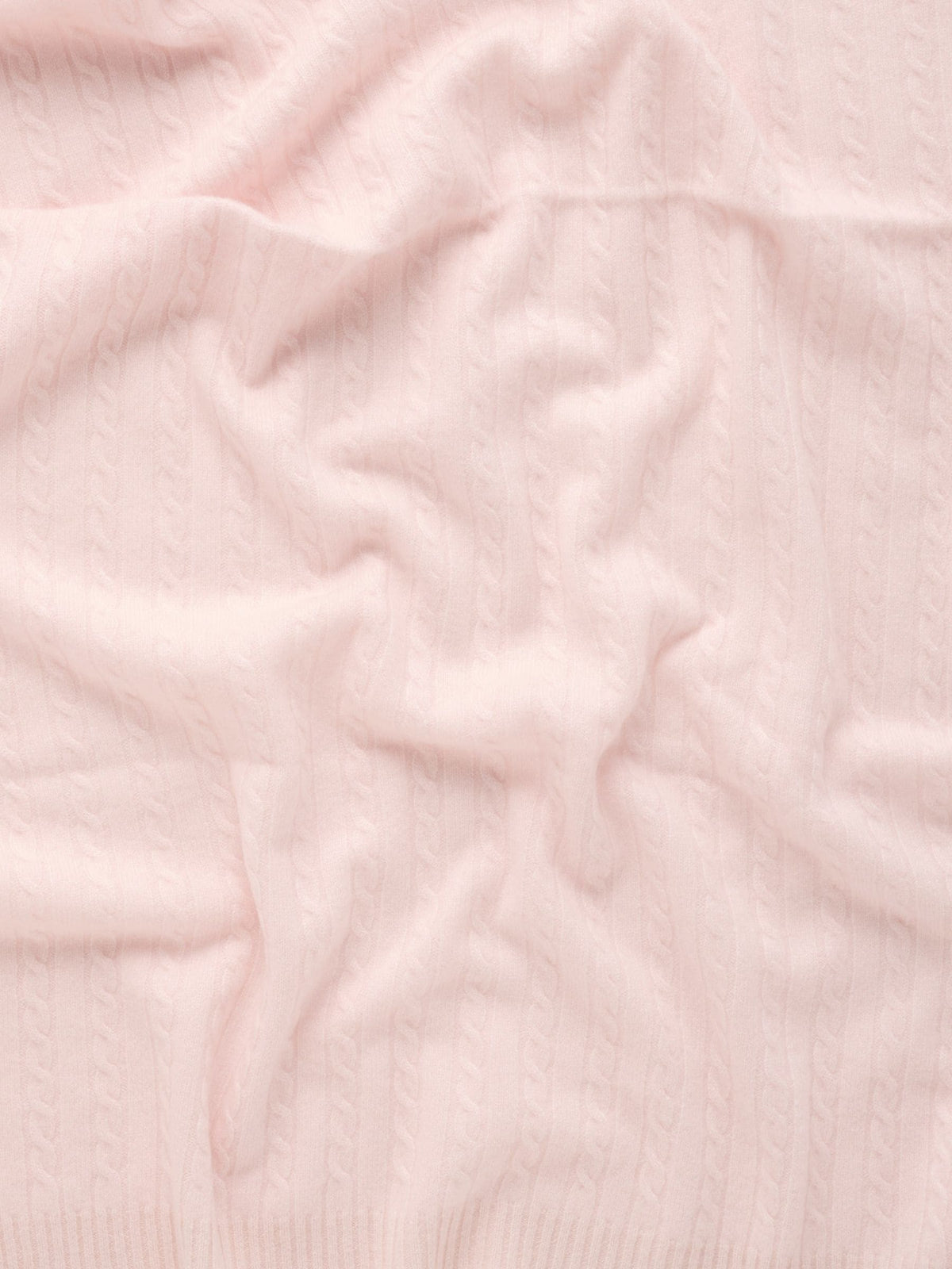 Purebaby Pink Cashmere Cable Stitch Blanket 100x100cm - image 4