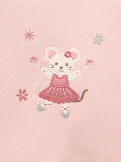 Purebaby Pink Thick Long Sleeve Printed Pyjamas Set - image 3