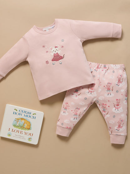 Purebaby Pink Thick Long Sleeve Printed Pyjamas Set - image 5