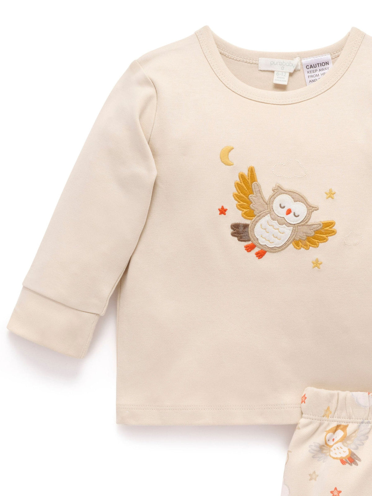 Purebaby Natural Thick Long Sleeve Printed Pyjamas Set - image 2