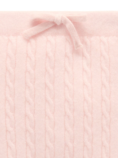 Purebaby Pink Cashmere Cable Stitch Leggings - image 4