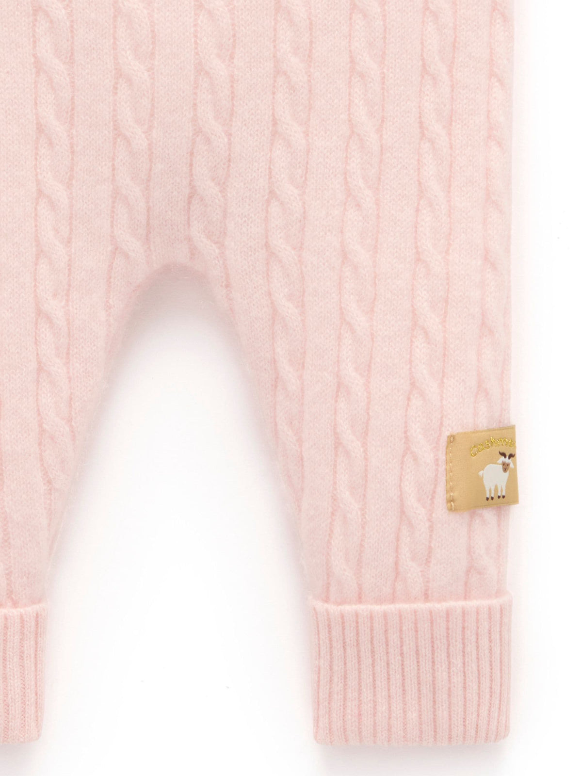 Purebaby Pink Cashmere Cable Stitch Leggings - image 5