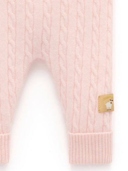 Purebaby Pink Cashmere Cable Stitch Leggings - image 5