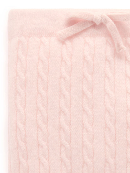 Purebaby Pink Cashmere Cable Stitch Leggings - image 6