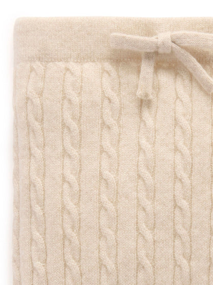 Purebaby Brown Cashmere Cable Stitch Leggings - image 4