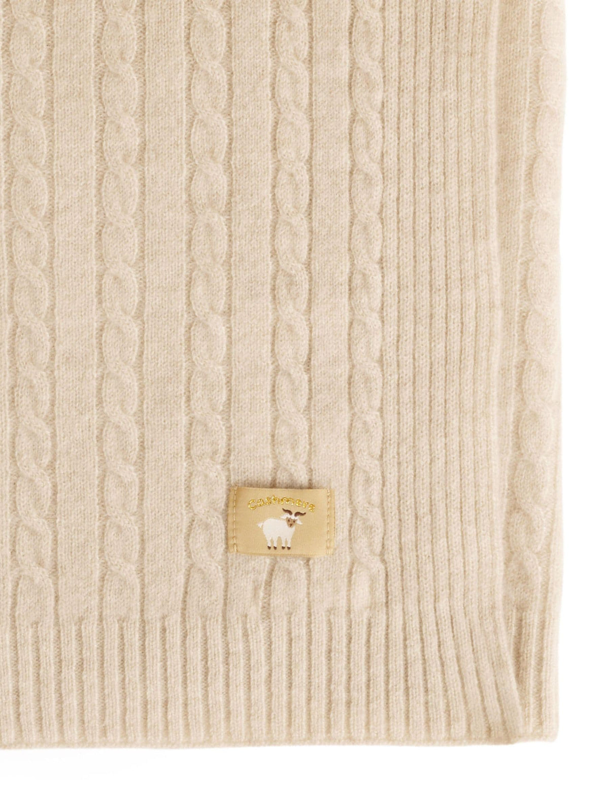 Purebaby Brown Cashmere Cable Stitch Blanket 100x100cm - image 2