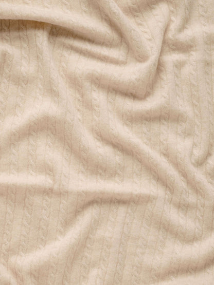 Purebaby Brown Cashmere Cable Stitch Blanket 100x100cm - image 3
