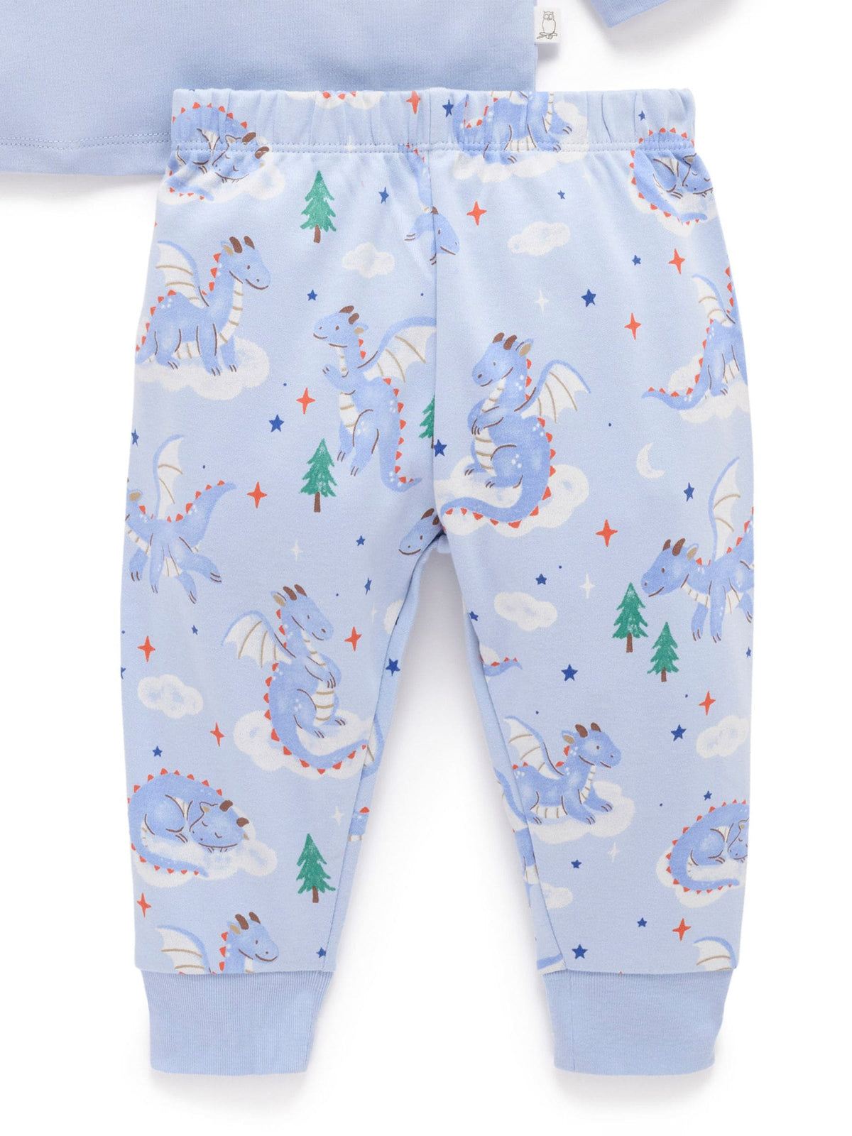 Purebaby Blue Thick Long Sleeve Printed Pyjamas Set - image 3