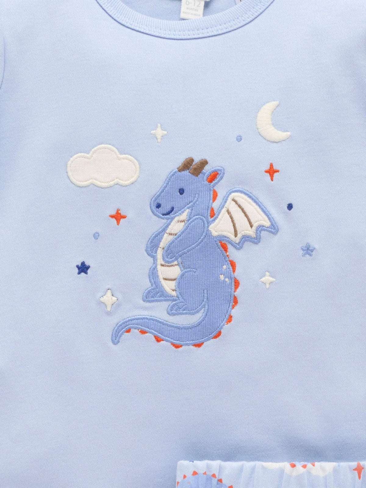 Purebaby Blue Thick Long Sleeve Printed Pyjamas Set - image 4
