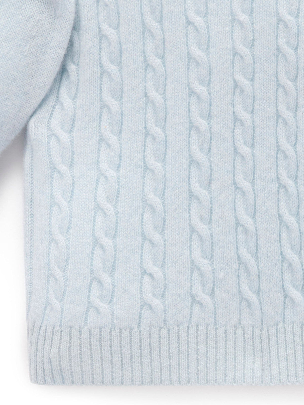 Purebaby Blue Cashmere Cable Stitch Jumper - image 6