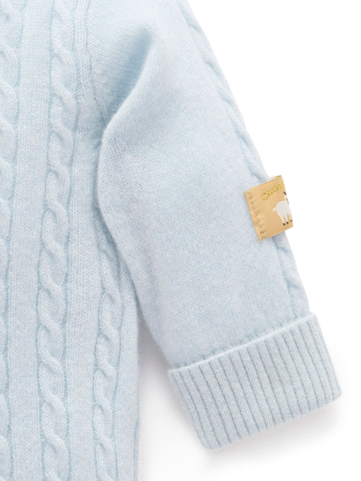 Purebaby Blue Cashmere Cable Stitch Jumper - image 7