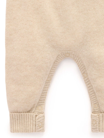 Purebaby Brown Cashmere Cable Stitch Footless Sleepsuit - image 2