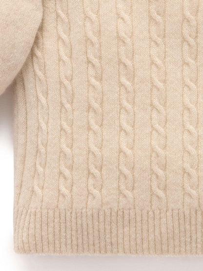 Purebaby Brown Cashmere Cable Stitch Jumper - image 5